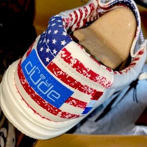 Wally Patriotic Hey Dude Shoes